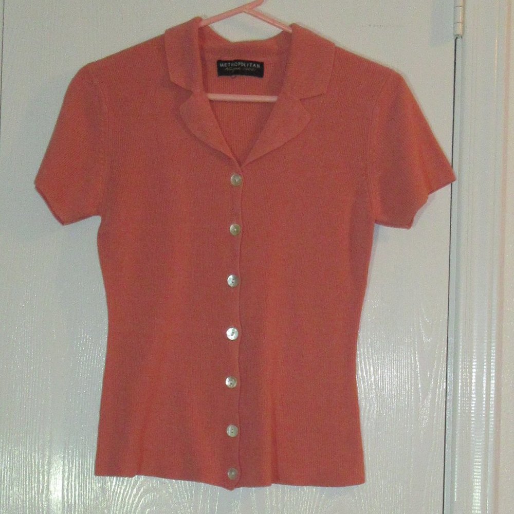 Short Sleeve Cardign Sweater Medium